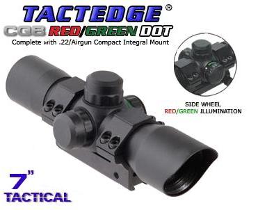   Leapers () Golden Image SCP-RD30RGDL TACTEDGE 7" TACTICAL CQB RED/GREEN DOT WITH INTEGRAL .22/AIRGUN MOUNT   10-12  ( ) . 